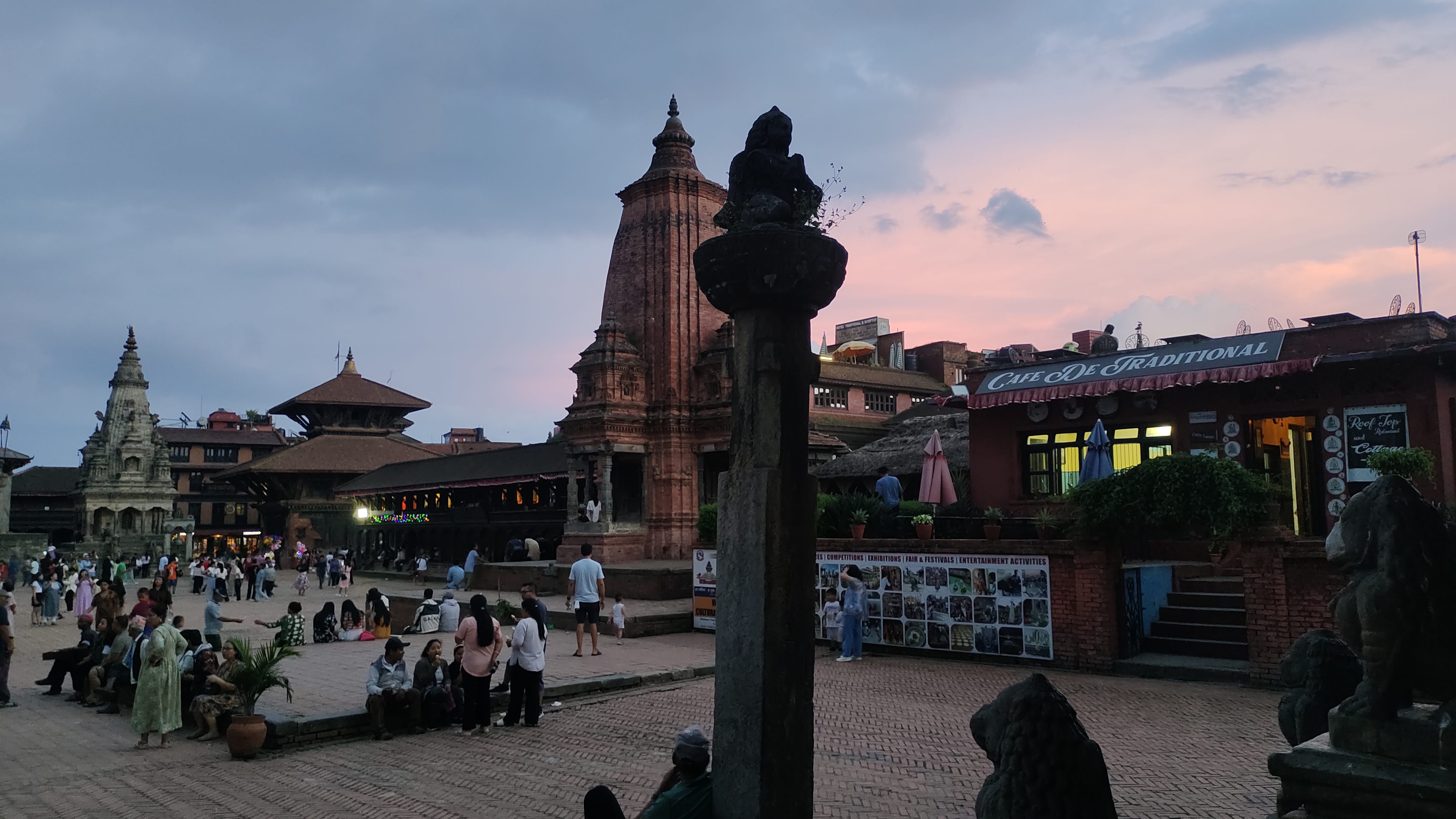 People Enjoying in Square